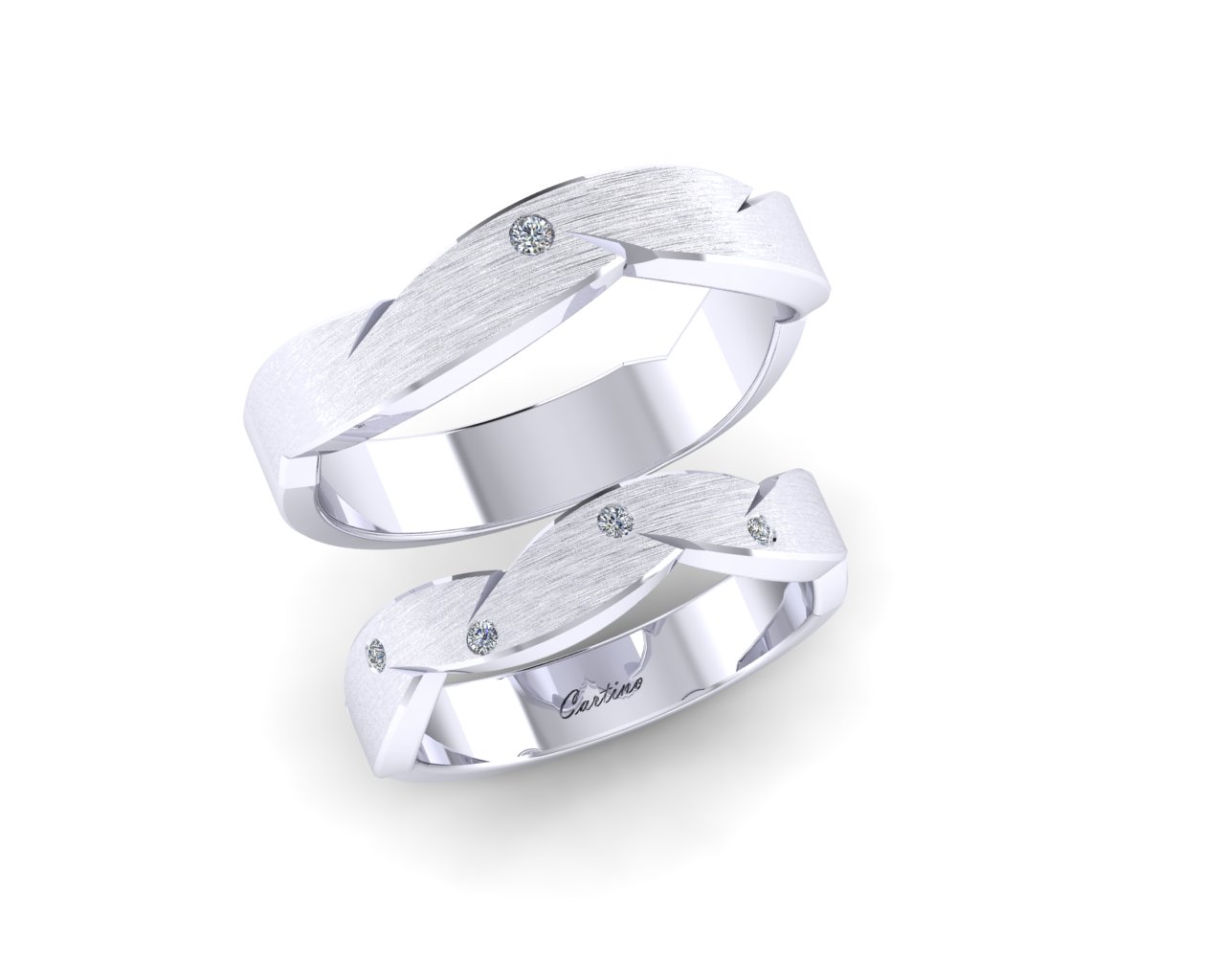 Nhẫn Cưới Kim Cương SHARP RING 11 - NC204T