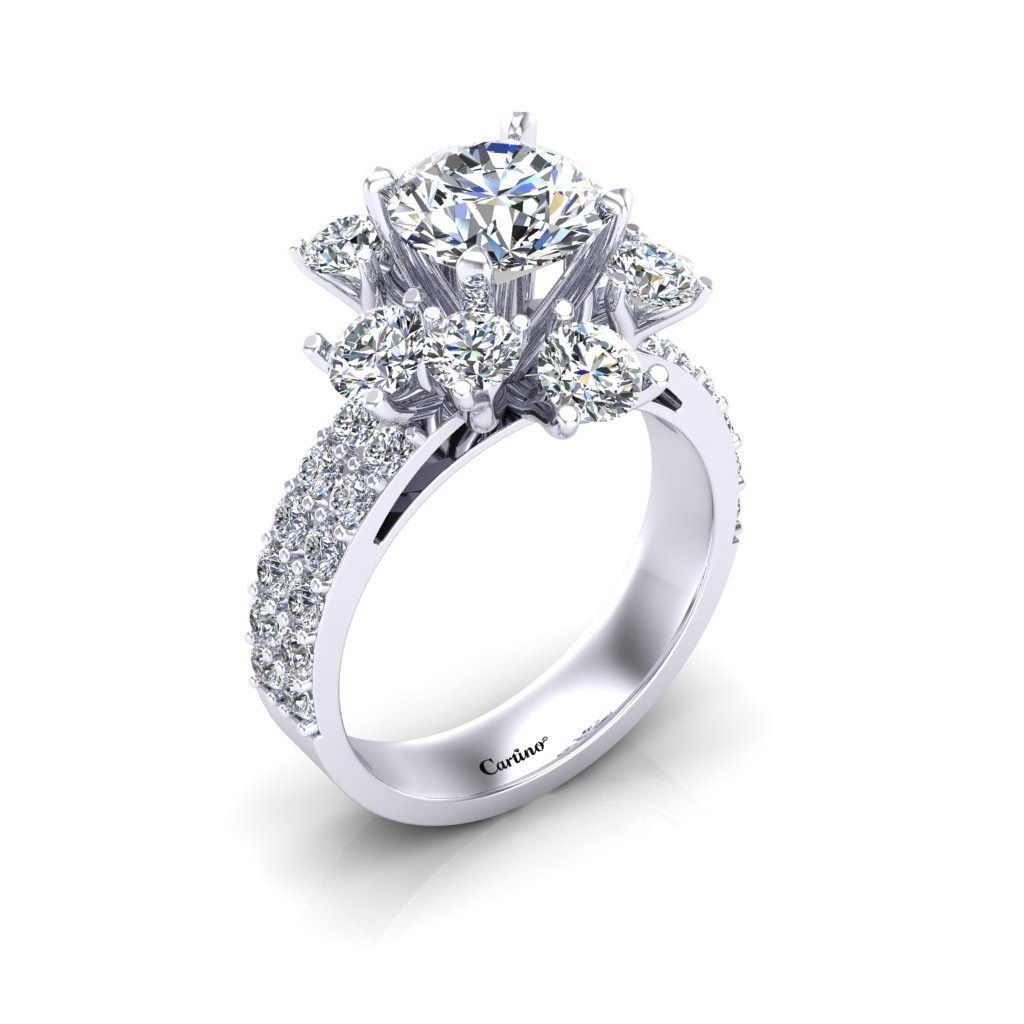 Nhẫn Nữ Đính Kim Cương Moissanite