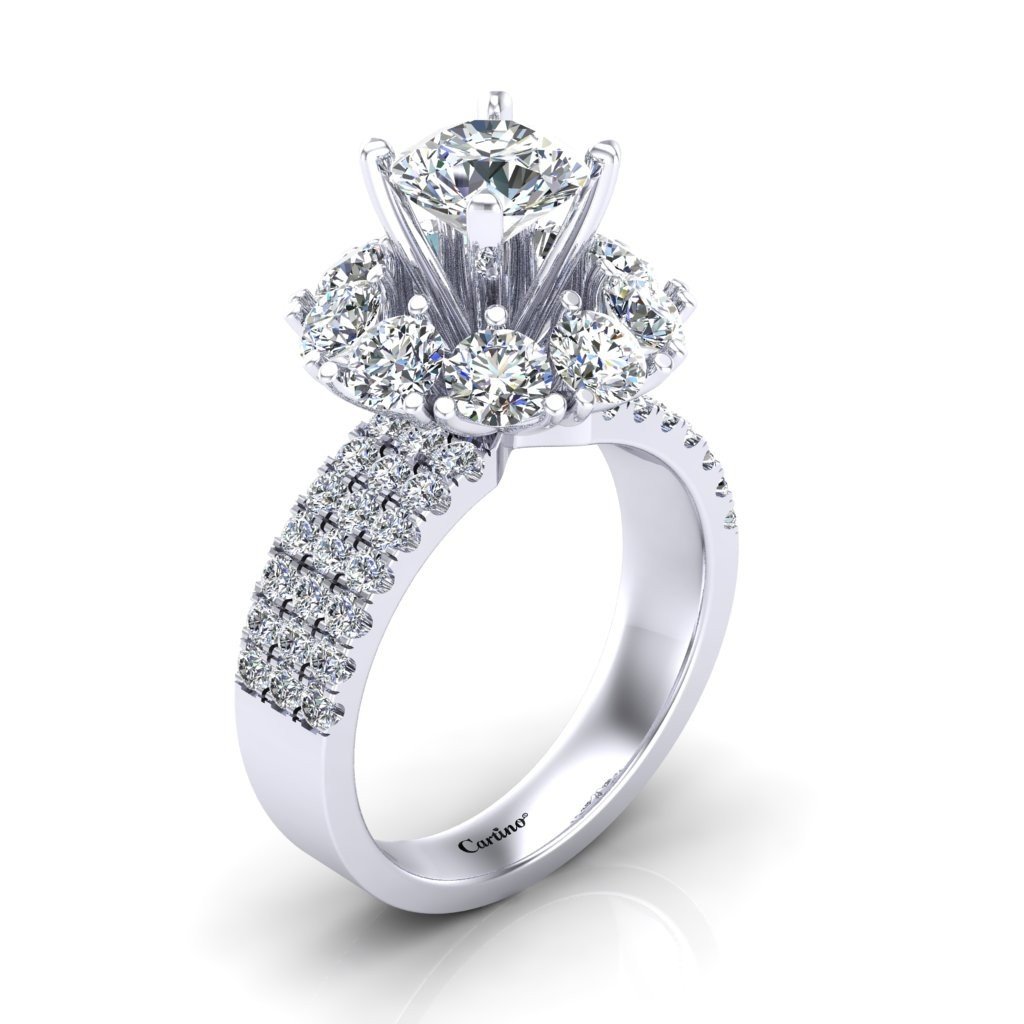 Nhẫn Nữ Đính Kim Cương Moissanite