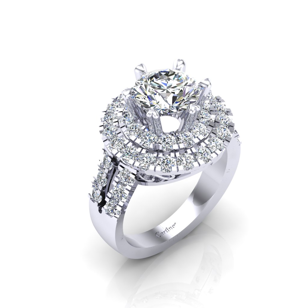 Nhẫn Nữ Đính Kim Cương Moissanite