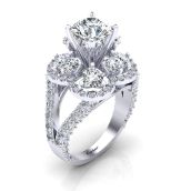 Nhẫn Nữ Đính Kim Cương Moissanite