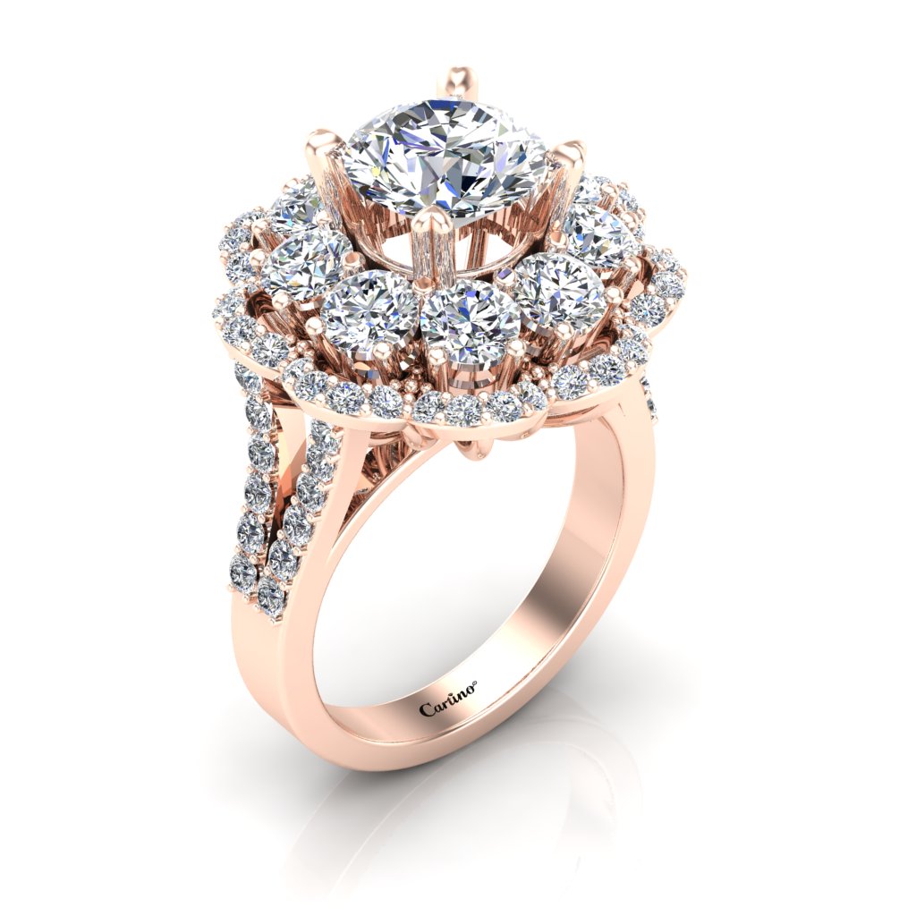 Nhẫn Nữ Đính Kim Cương Moissanite