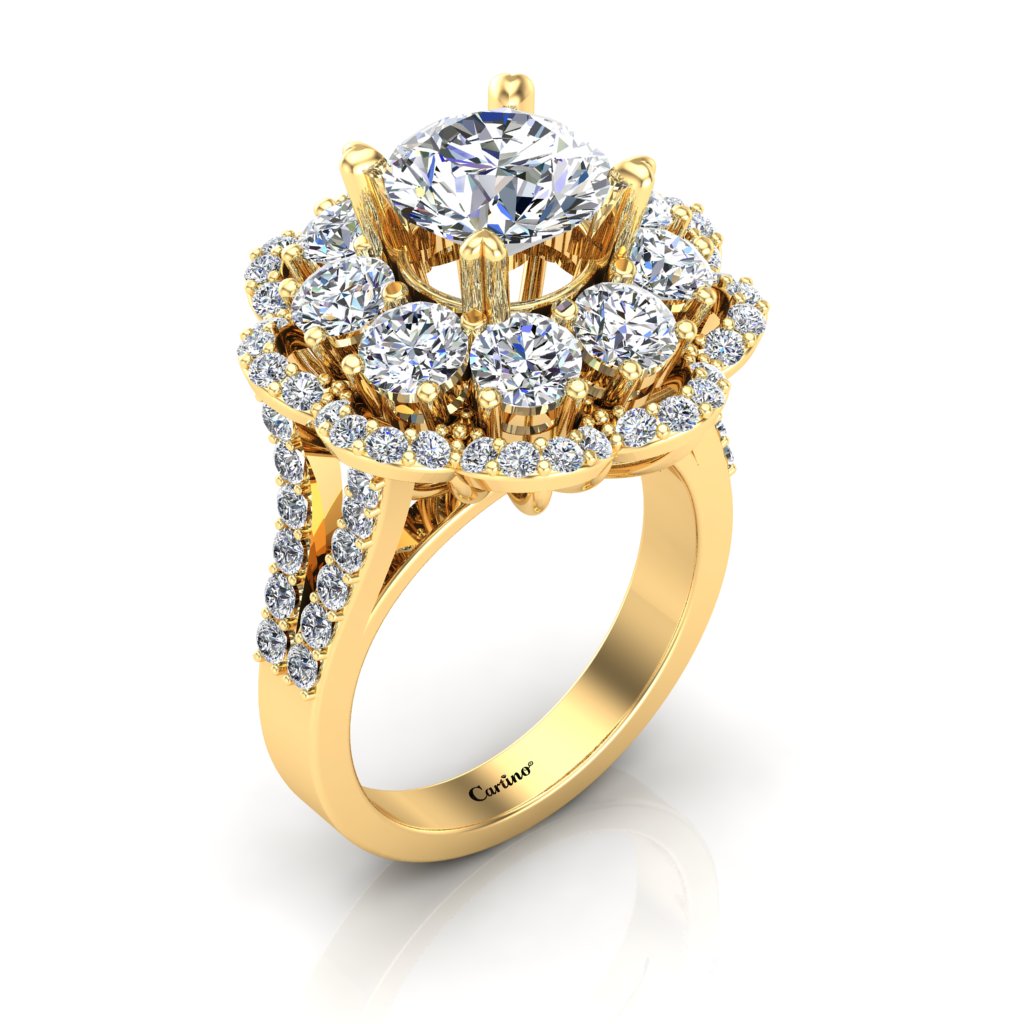 Nhẫn Nữ Đính Kim Cương Moissanite