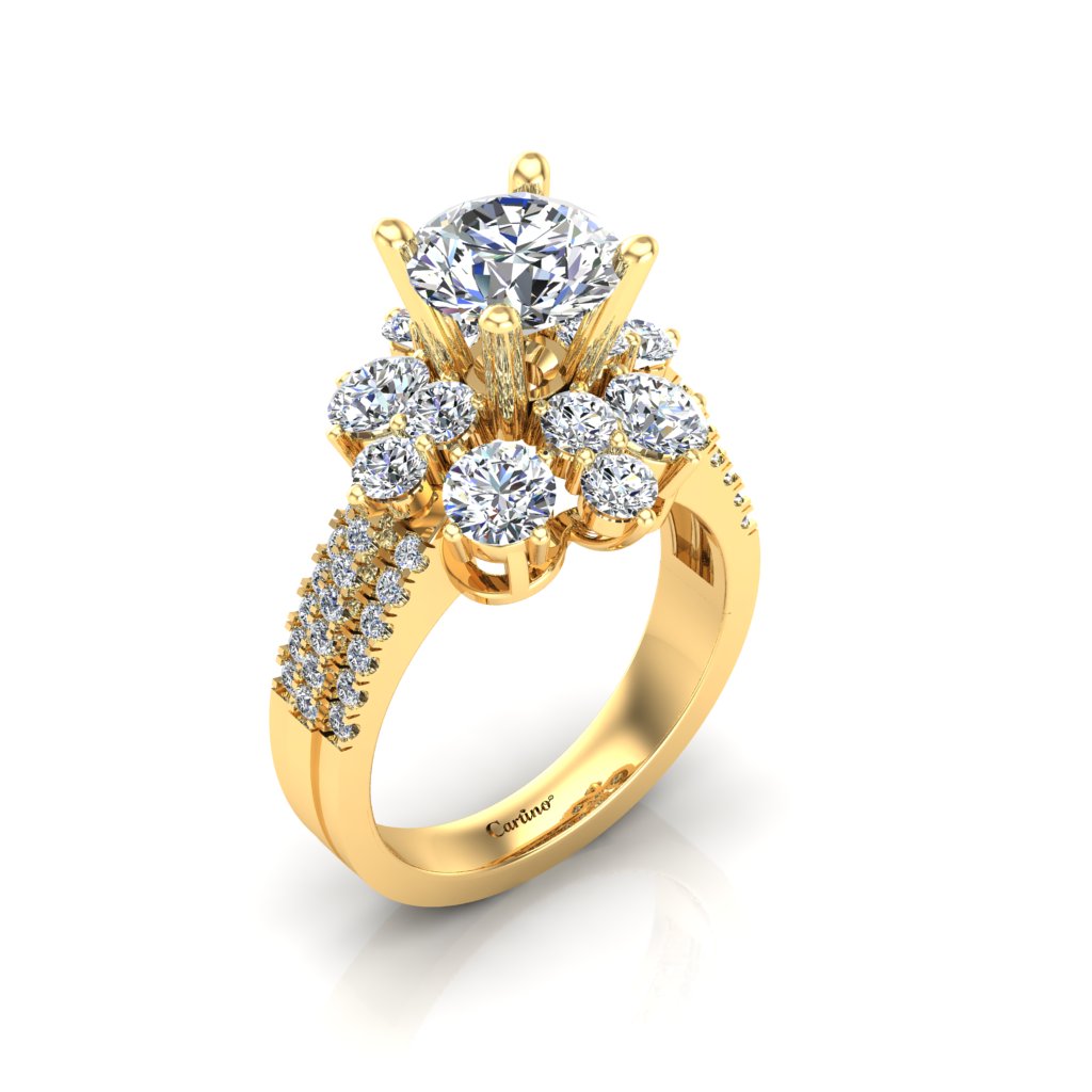 Nhẫn Nữ Đính Kim Cương Moissanite