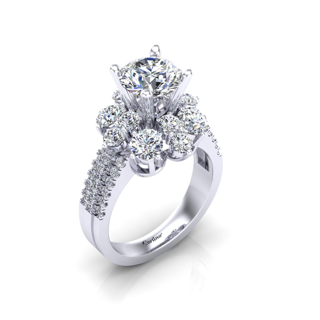 Nhẫn Nữ Đính Kim Cương Moissanite