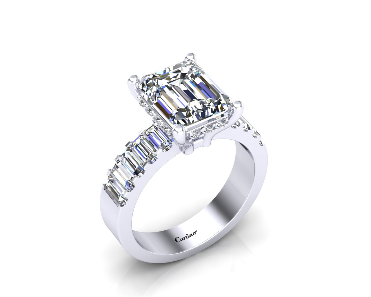 Nhẫn Nữ Đính Kim Cương Moissanite