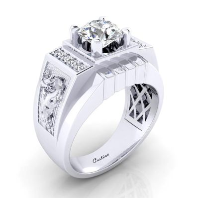 Nhẫn Nam Đá CZ Men Ring 50