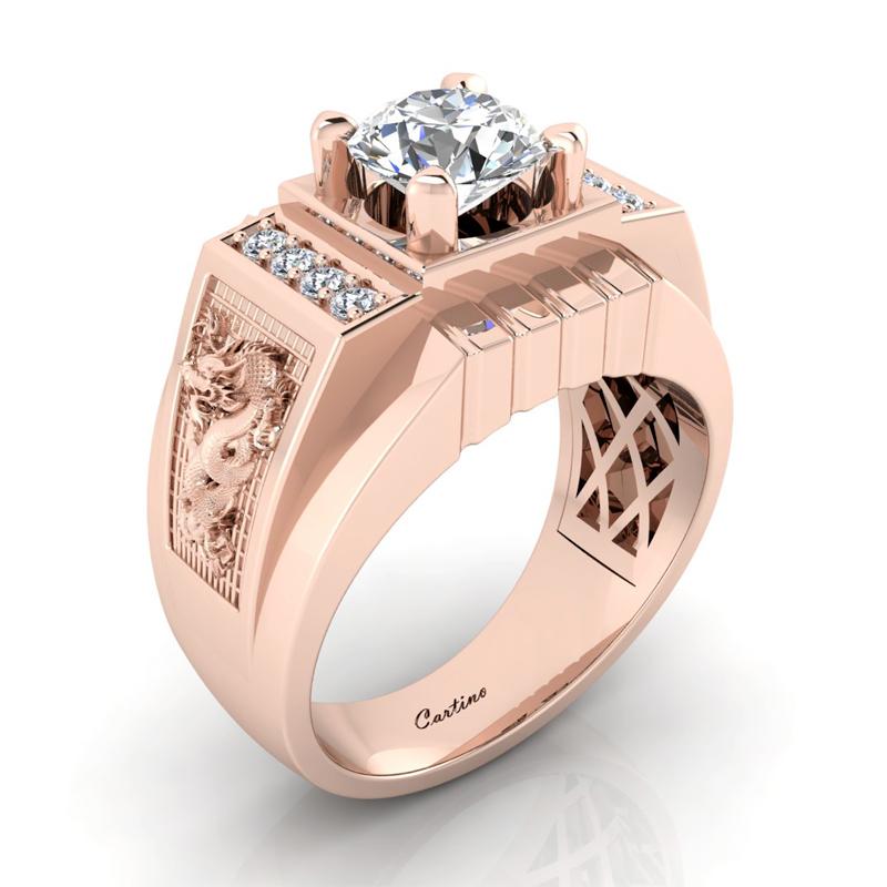 Nhẫn Nam Đá CZ Men Ring 50