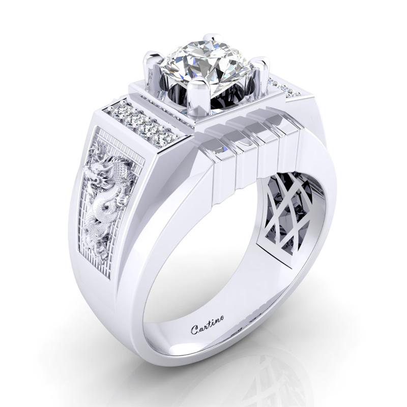 Nhẫn Nam Đá CZ Men Ring 50