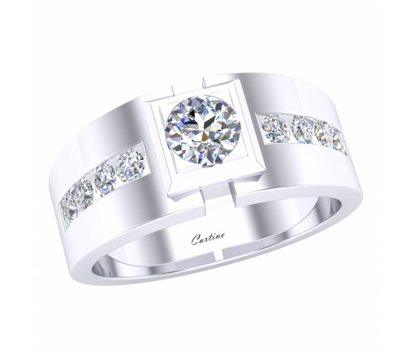 Nhẫn Nam Đính Đá CZ Men Ring 05